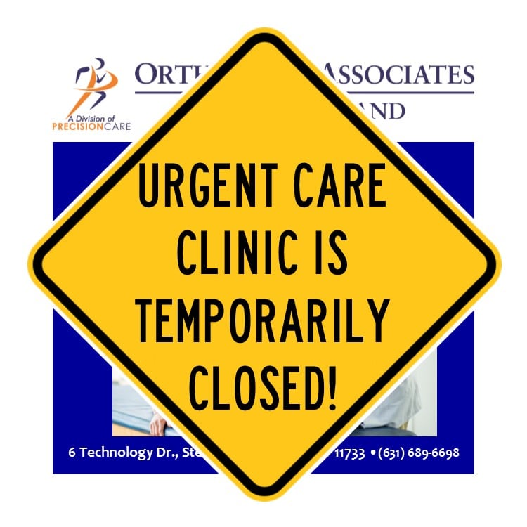 Urgent Care closed flyer square